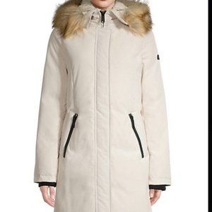 Faux-Fur Trimmed Down-Filled Parka Jacket